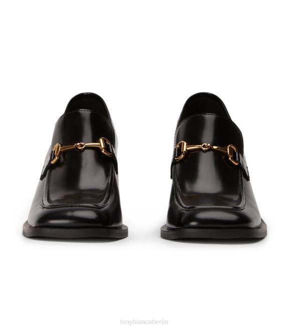Slipper mit Absatz| de Tony Bianco Frauen Livia Freizeitschuhe Schwarz hochglänzend 4624357